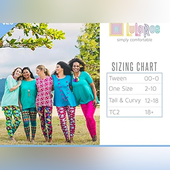 Lularoe womens OS (2-12) Hibiscus Red and Yellow Leggings New no tags - Picture 5 of 5